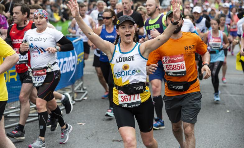 London Marathon 2019 participant celebrating