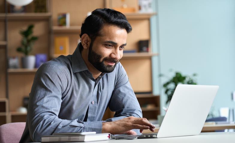 man on laptop