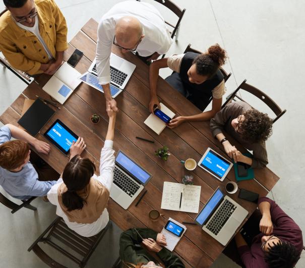 A stock photo depicting a successful workshop