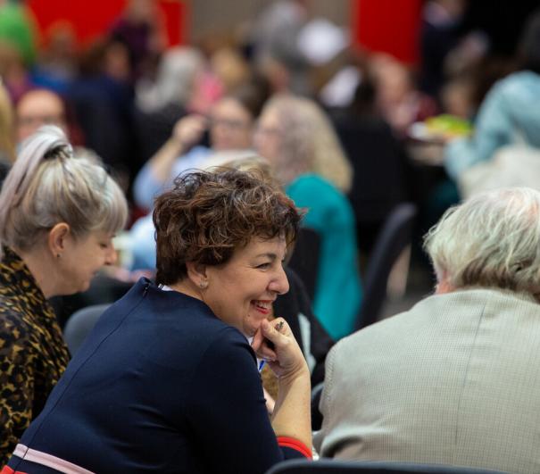 Delegates chatting at the Hospice UK conference