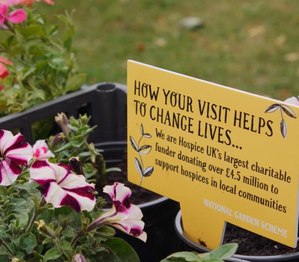 The National Garden Scheme offer hospices lots of support to hold their own open garden