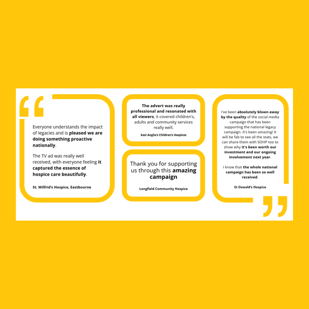 Legacy campaign testimonials