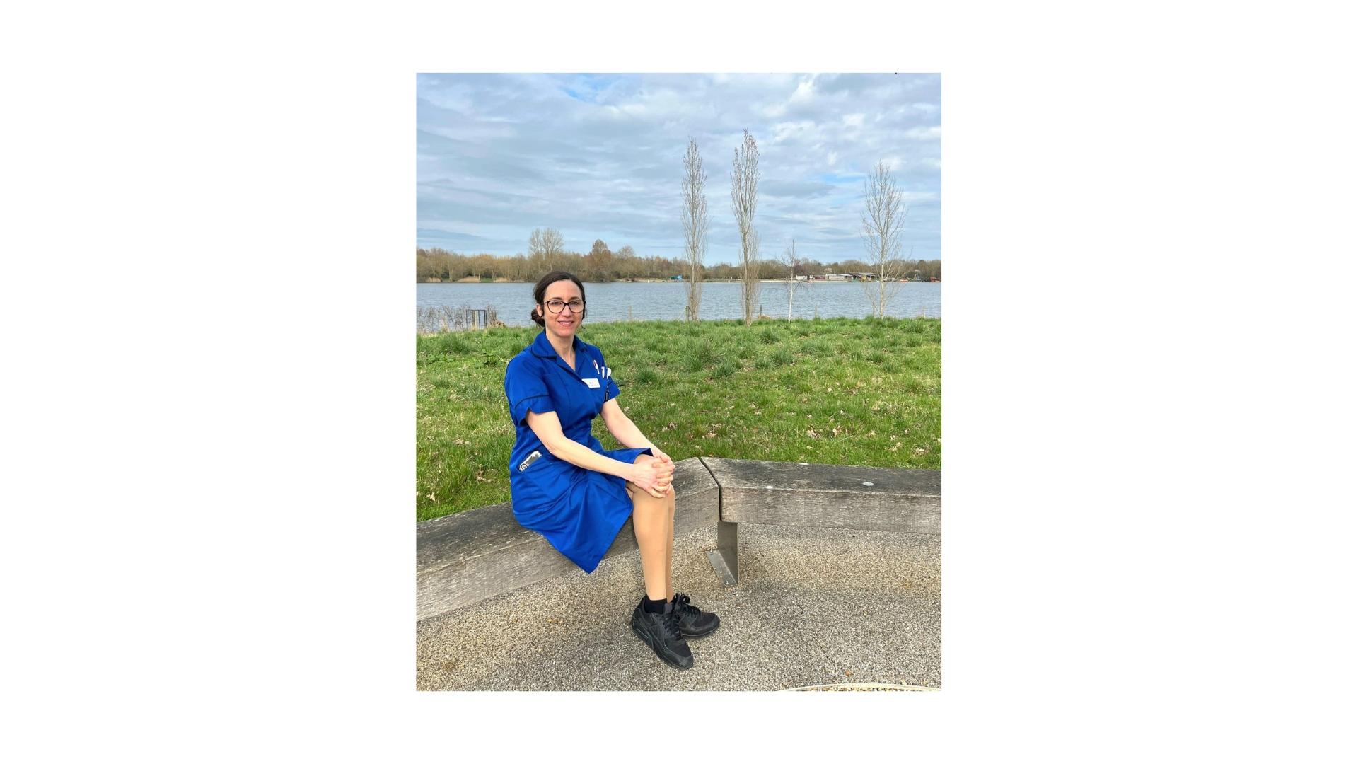 Marta takes on the challenge of an open water swim at the hospice to help keep services running