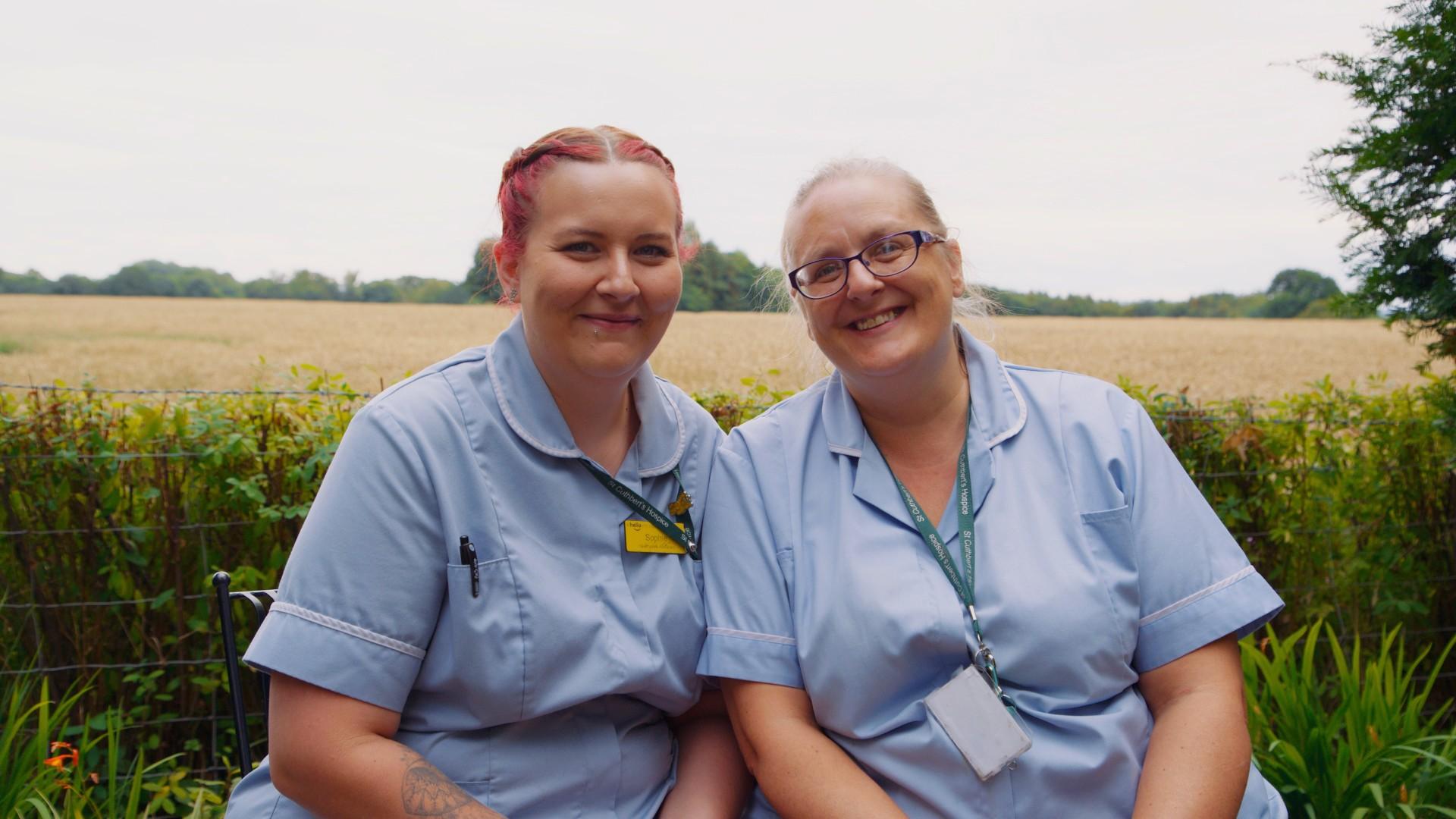 Sophie Brewis and Kate Ball are healthcare assistants at the hospice – and it’s their access to a beautiful garden that can have a transformative effect on their day to day life, for National Garden Scheme's 30th anniversary of partnership with Hospice UK