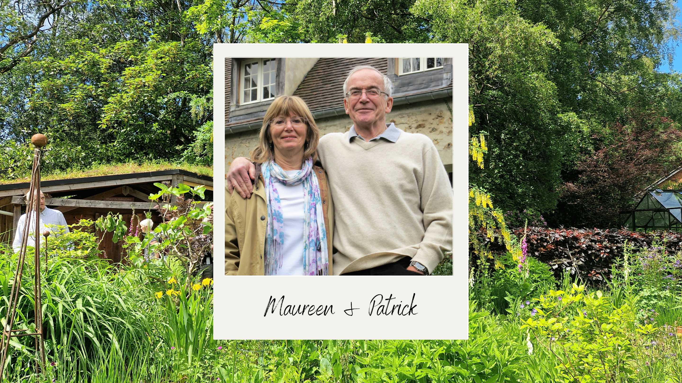 Maureen Kesteven and her husband Patrick, who received hospice care. Patrick's legacy lives on today through Maureen's open gardens for the National Garden Scheme
