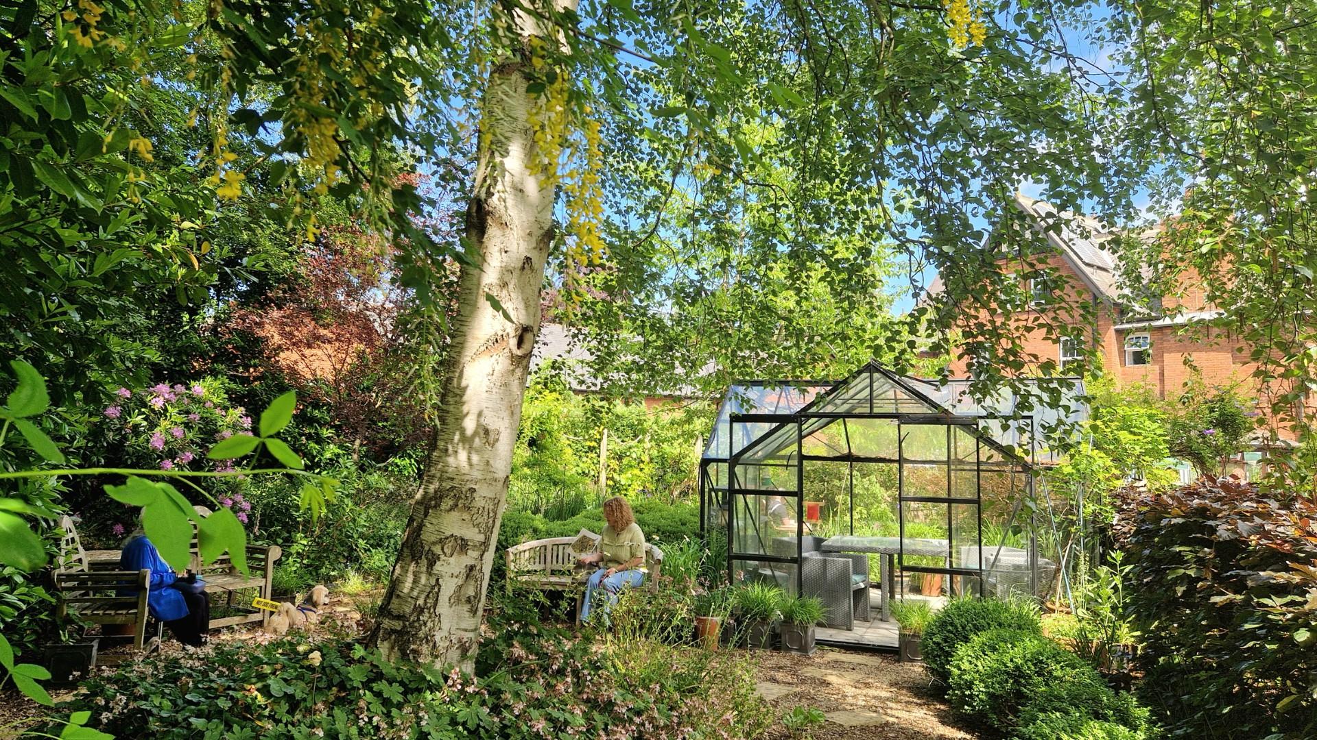 Maureen's husband Patrick received hospice care; his legacy lives on today through Maureen's open gardens for the National Garden Scheme