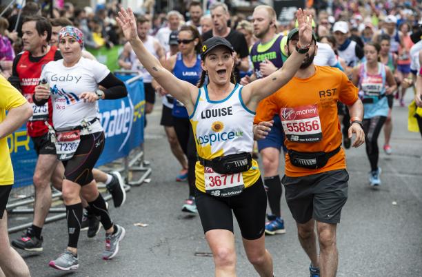 London Marathon 2019 participant celebrating