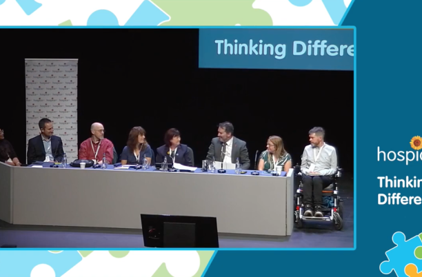A screenshot of the panel at the 'Getting on your nerves' presentation at the 2023 National Conference