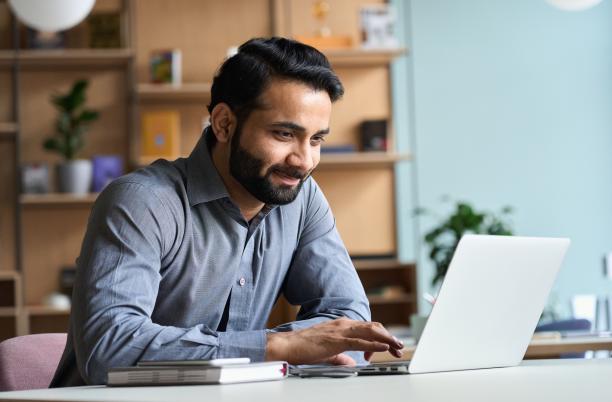 man on laptop