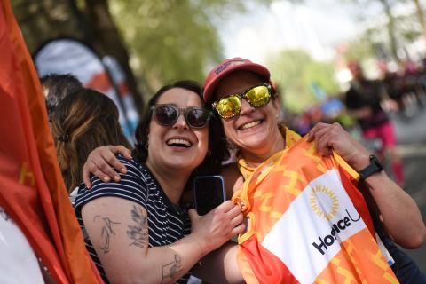 Supporters cheering for Hospice UK