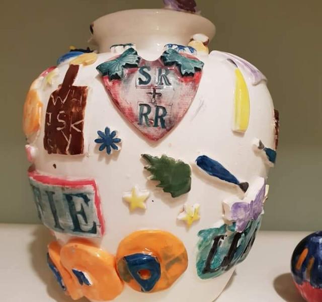 The family created a vase