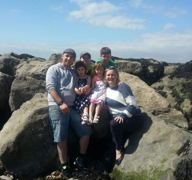 Sam, Rob and their children