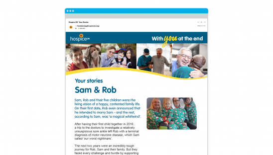 We will share stories of hospice care for newsletters and marathon news magazine.