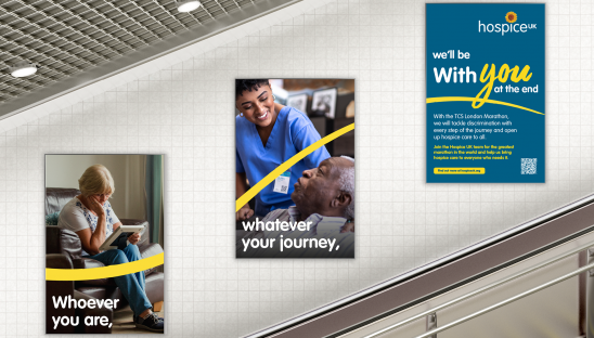 Our signage will highlight stories from patients and families that hospices support.